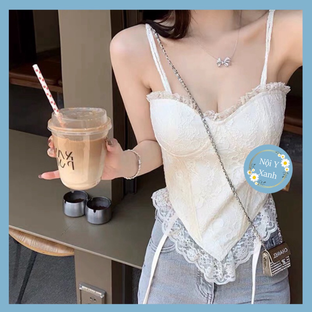 Áo lót nữ LENABRA, bra tiểu thư sang chảnh phối ren ôm body tôn dáng nội y xanh, chất đẹp, deal tốt