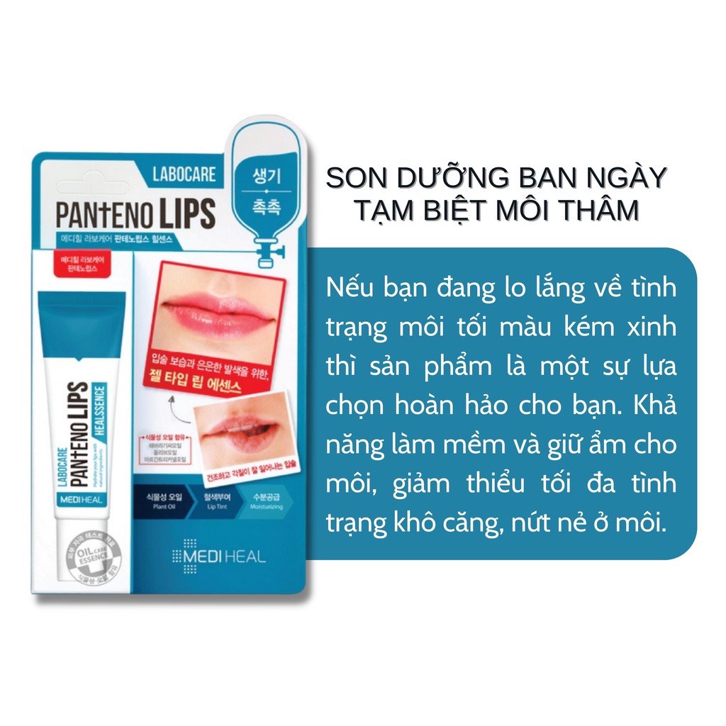 Son Dưỡng Môi Ban Ngày/ Đêm Mediheal, Làm Mờ Thâm Môi, Mềm Môi - Mediheal Labocare Panteno Lips