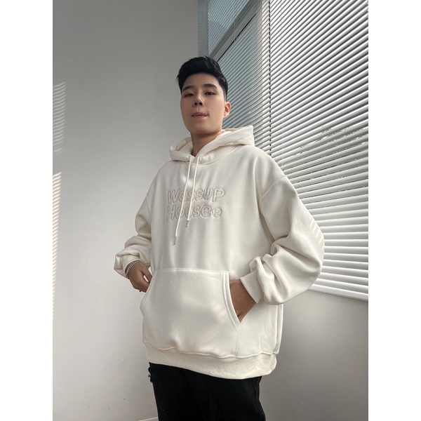 Áo hoodie unisex  WASSUP HOUSE cao cấp AN5082 by COCCACH