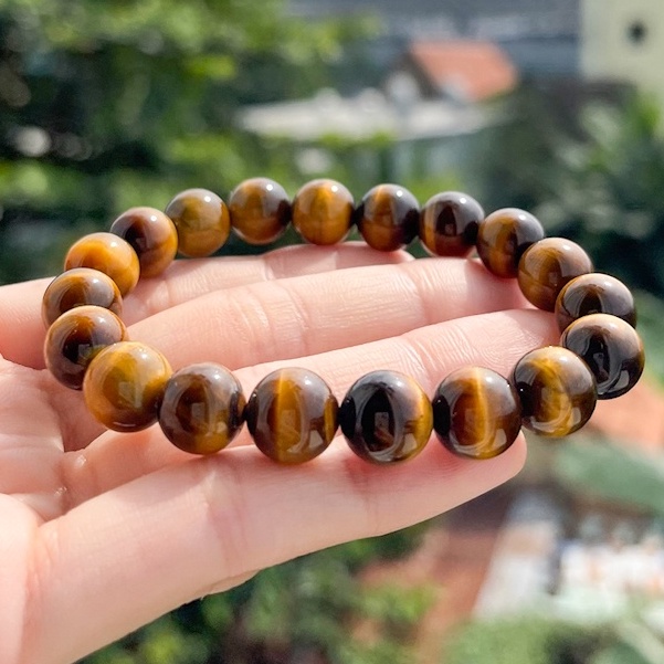 Vòng Tay Chuỗi Hạt M.Ho Hoàng Quyên Màu Vàng Nâu, Nâu Đỏ, Vàng, Xanh Lá, Xanh Biển 8li 10li - Vòng đeo tay đẹp