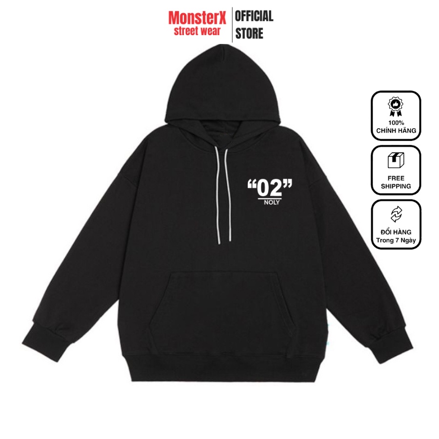 Áo hoodie nỉ bông Monster X Street 02 nam nữ form rộng thu đông Local Brand