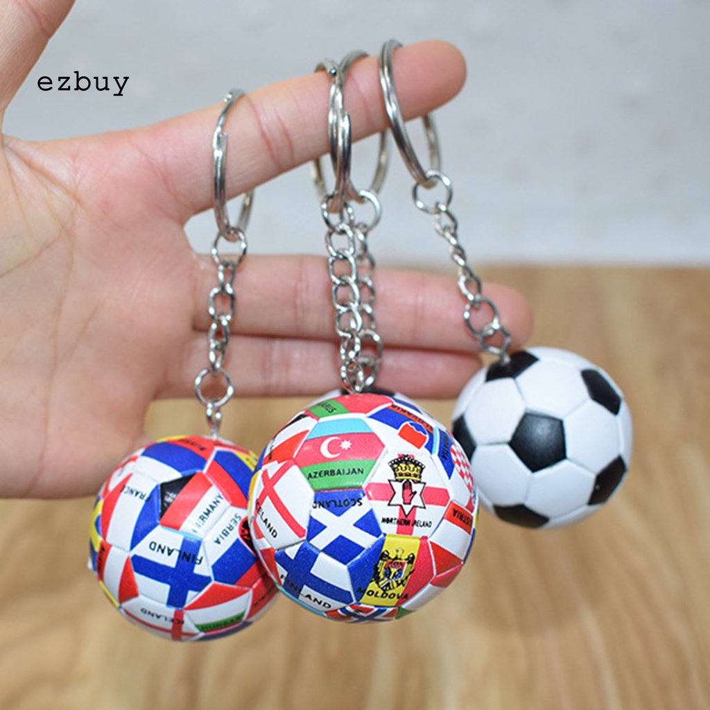 Ezbuy Móc Chìa Khóa Bằng PVC Họa Tiết Bóng Đá Màu Sắc Sống Động Kích Thước Nhỏ Gọn Dễ Treo Trang Trí Túi Xách Người Yêu
