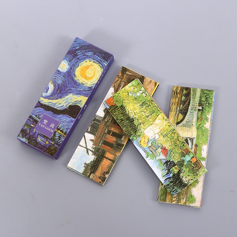 Bookmark thẻ đánh dấu sách tranh sơn dầu Van Gogh Miyazaki sáng tạo