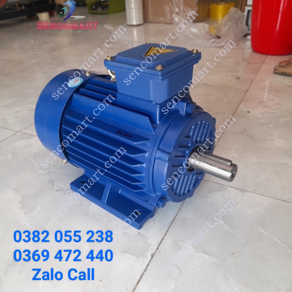 Động cơ motor điện 3 pha 380v 1,5kw vòng tua 1500v/p dây đồng 100%