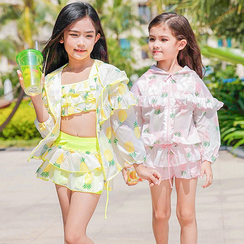 Bộ Đồ Bơi Chống Nắng Kiểu Công Chúa Dễ Thương Cho Bé Gái