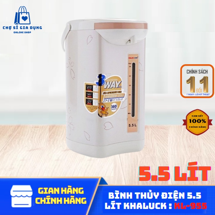 Bình Thủy Điện Thông Minh Khaluck KL-945 ( 5.5 Lít, Công Suất 800W),Chế Độ Giữ Ấm Và Tự Đun Sôi Lại