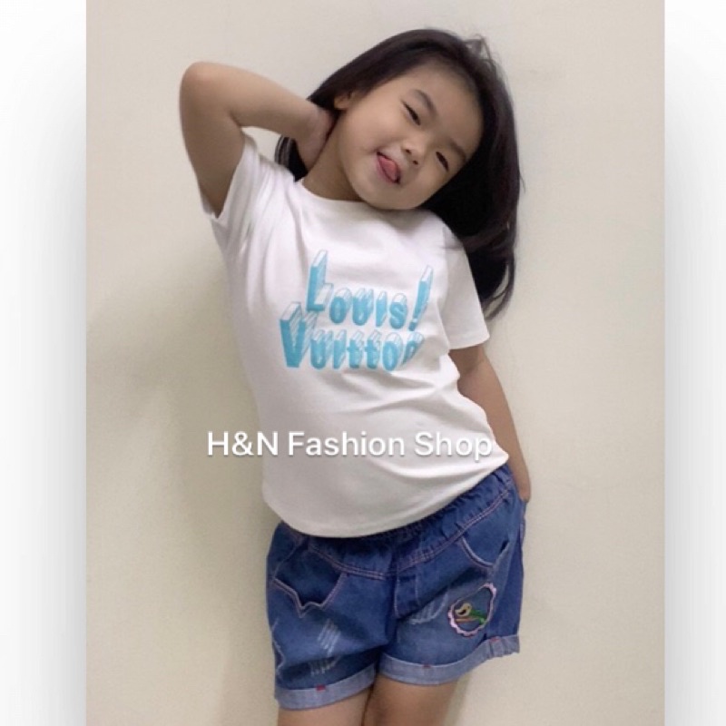 Áo Thun Thái Bé Gái Chất Cotton Dày Mịn Mát Thấm Hút Mồ Hồi