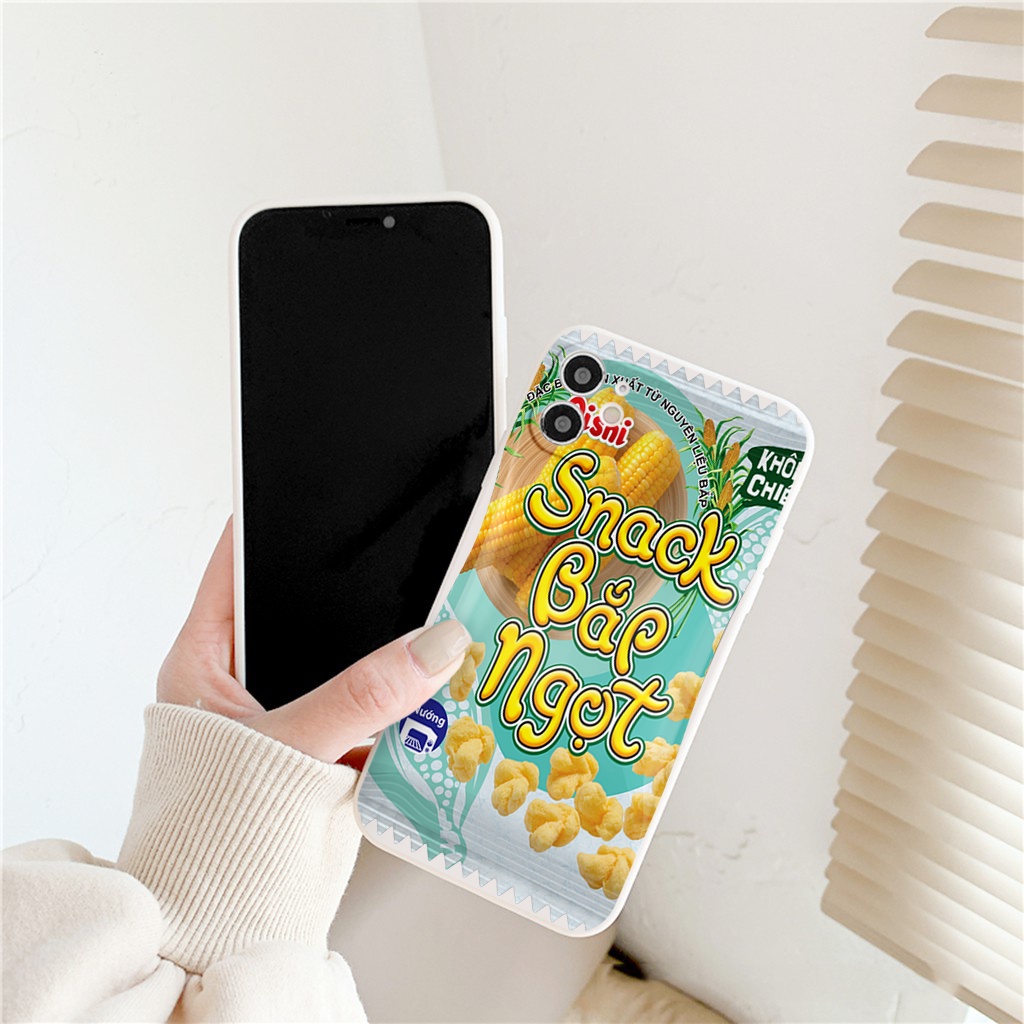 Ốp vuông điện thoại iPhone Snack Bimbim Bắp, Cua BVC 6/6splus/7/7plus/8/8plus/x/xr/xs/11/12/13/14/pro/max/plus/