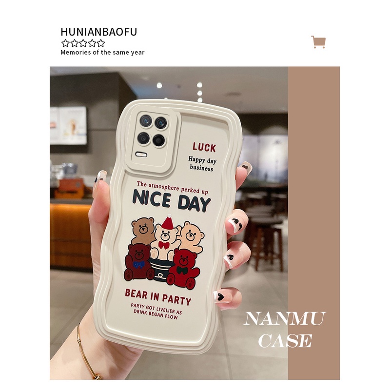 Ốp Điện Thoại Họa Tiết Gợn Sóng Hoạt Hình Cho realme 8 5G