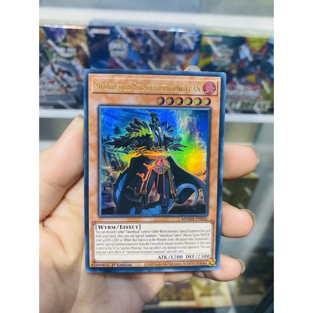 Thẻ Bài YugiOh! Mã MAMA-EN036 - Swordsoul Strategist Longyuan - Ultra Rare - 1st Edition