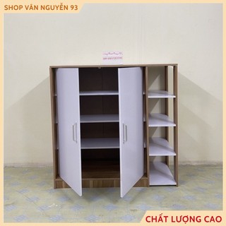 Tủ giày gỗ có cánh đa năng - tủ để đồ dùng cá nhân giúp sắp xếp không gian - kệ giày gỗ