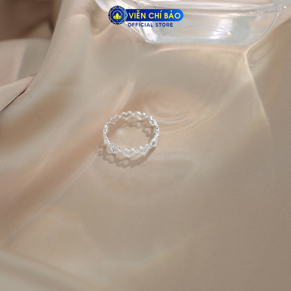 Nhẫn bạc nữ Trái tim Empty Hearts chất liệu bạc 925 thời trang phụ kiện trang sức Viễn Chí Bảo N400786