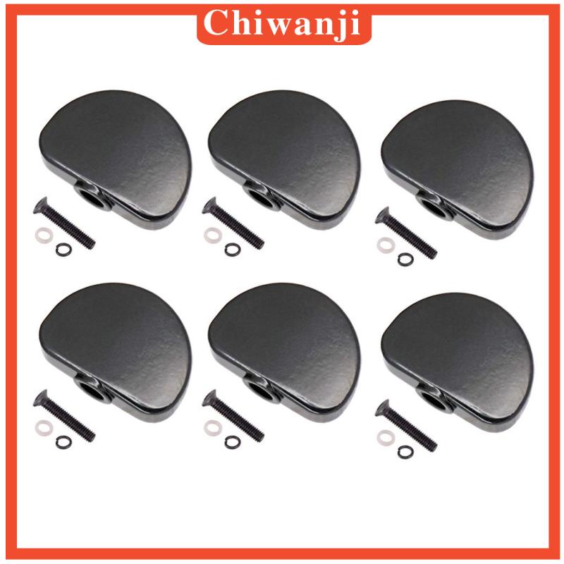 Bộ 6 Núm Vặn Điều Chỉnh Dây Đàn Guitar Acoustic Màu Đen