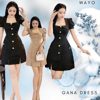 [Gana Dress] Đầm WAYO phối nút dự tiệc thanh lịch sang trọng