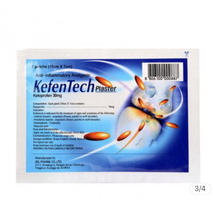 KEFENTECH CAO DÁN GIẢM ĐAU XƯƠNG KHỚP