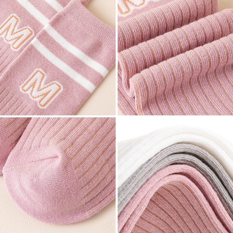 Vớ Cotton Cổ Cao Qua Đầu Gối Thời Trang Xuân Thu Cho Bé Gái