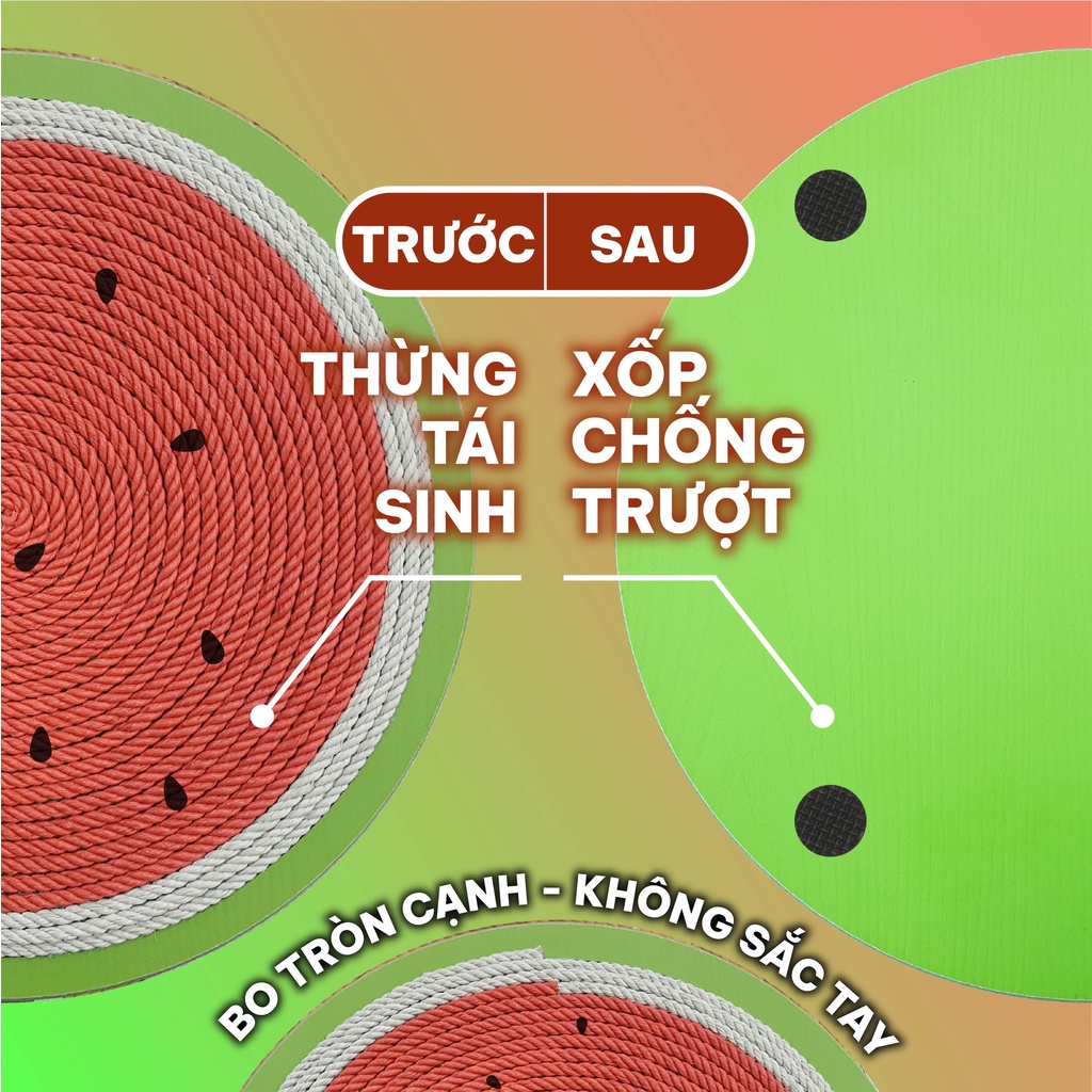 Bàn Cào Móng Cho Mèo Cao Cấp Hình quả Dưa Hấu