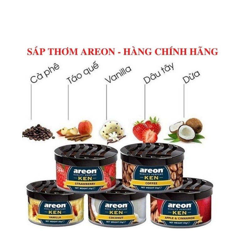 Sáp Thơm AREON - Nước Hoa ô Tô AREON Khử Mùi Xe Hơi Cao Cấp Chính Hãng Nhập Khẩu Bulgaria (nhiều mùi)