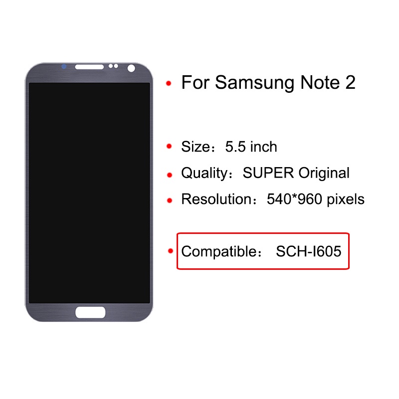 Màn Hình lcd Cảm Ứng Thay Thế Cho samsung galaxy note 2 gt-n7100 n7105 n7100