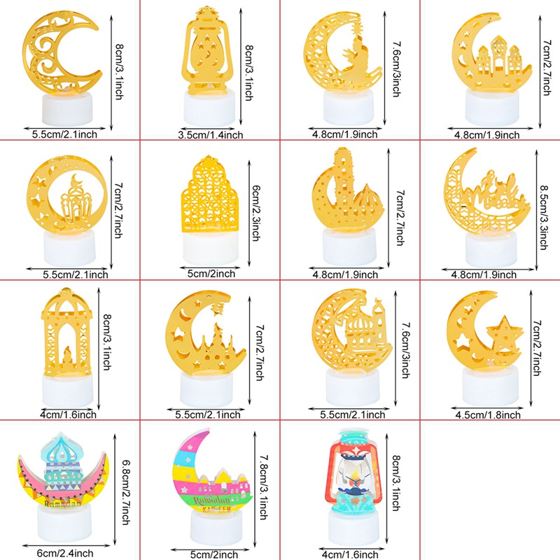 Đèn LED Hình Nến Lễ Hội Eid Mubarak 2023 Trang Trí Nhà Cửa