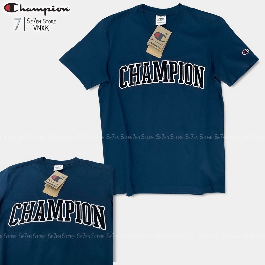 Áo thun tay ngắn Champion, Tee Champion cho Nam form rộng thêu Logo Champion - Fulltag
