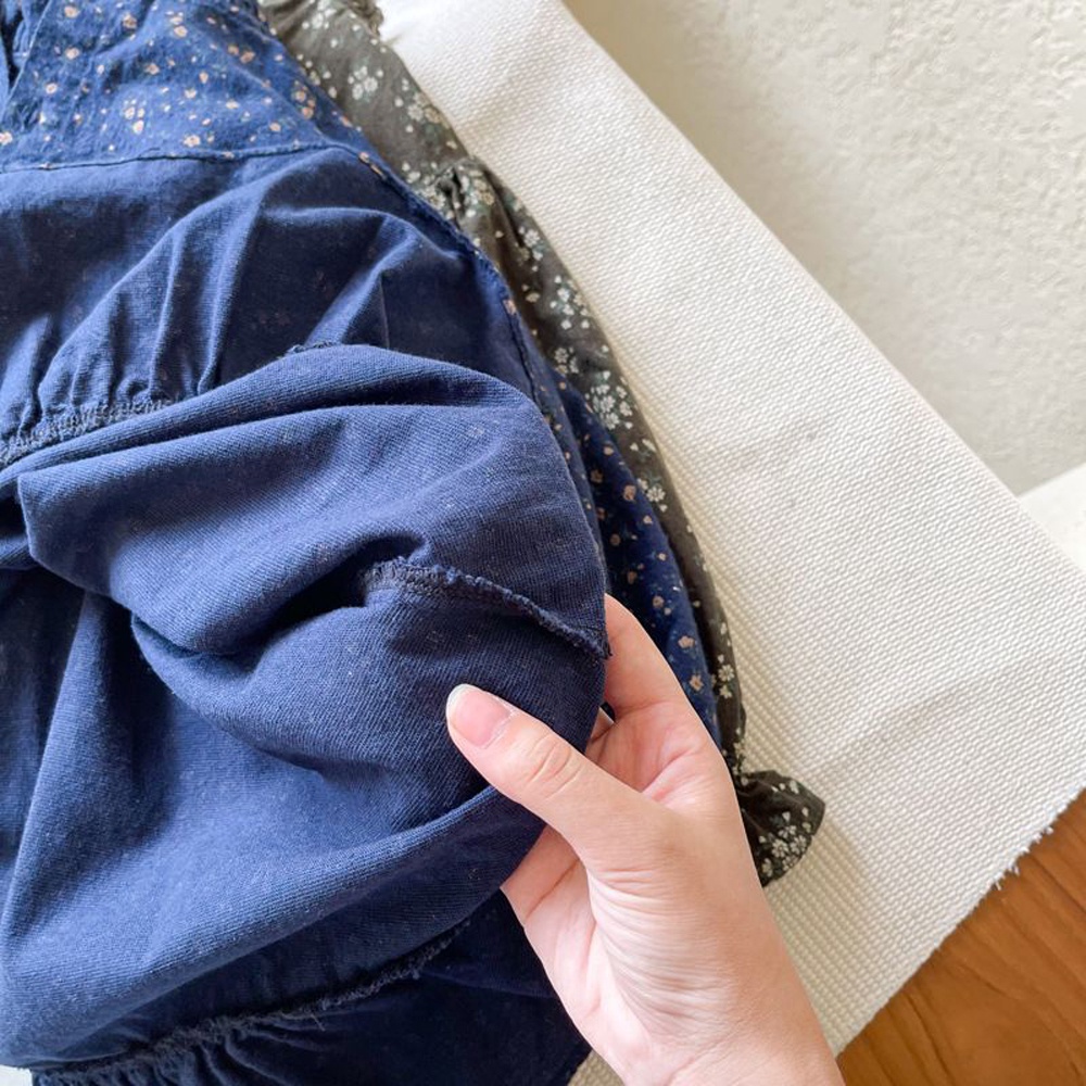 BEAR LEADER Đầm Tay Dài Họa Tiết Hoa Phong Cách Vintage Dành Cho Bé Gái