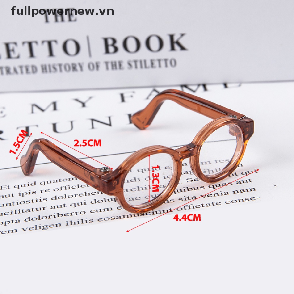 Kính Mắt Mini fullpowernew 4.5cm Dễ Thương Cho Búp Bê Tỉ Lệ 1 / 6 1 / 8 1 / 12