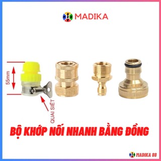 Bộ cút nối nhanh bằng đồng thau cho máy rửa xe - Bộ khớp nối nhanh máy xịt rửa áp lực cao
