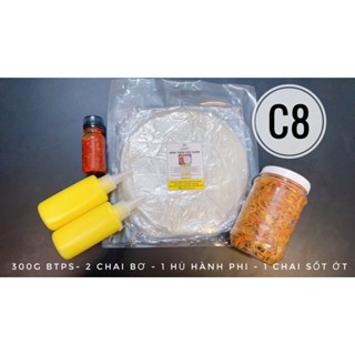 BÁNH TRÁNG PHƠI SƯƠNG  C8  + MUỐI HÀNH PHI +SỐT ỚT+ BƠ - AN SHOP AN VAT 