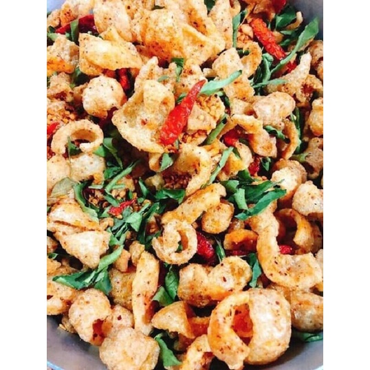 Da heo sấy giòn mắm hành /lá chanh/muối tỏi/phô mai 100g