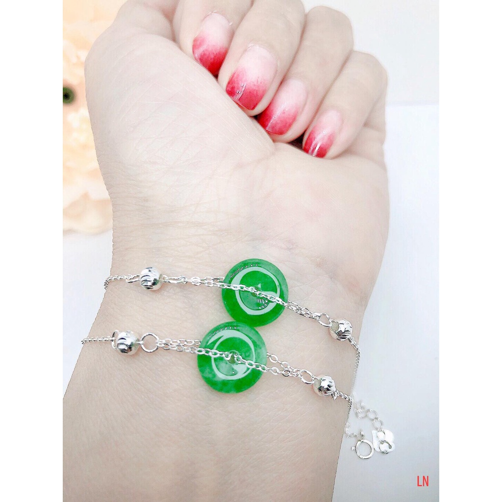 Lắc tay đồng điếu ngọc bạc ta