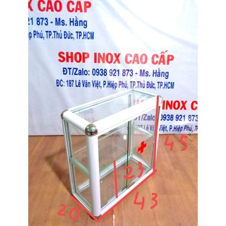 (Q9HCM) -Tủ Thuốc - Tủ Y Tế Nhôm Kính Cao Cấp Màu Trắng Sữa - Hàng Đặt - Mã: TT432045T- HĐ -