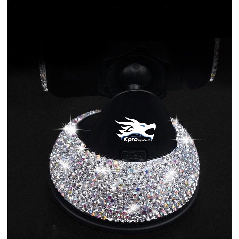 Giá đỡ điện thoại đính đá 3 in 1 dành cho ô tô, xe hơi - Hàng Kpro chất lượng cao