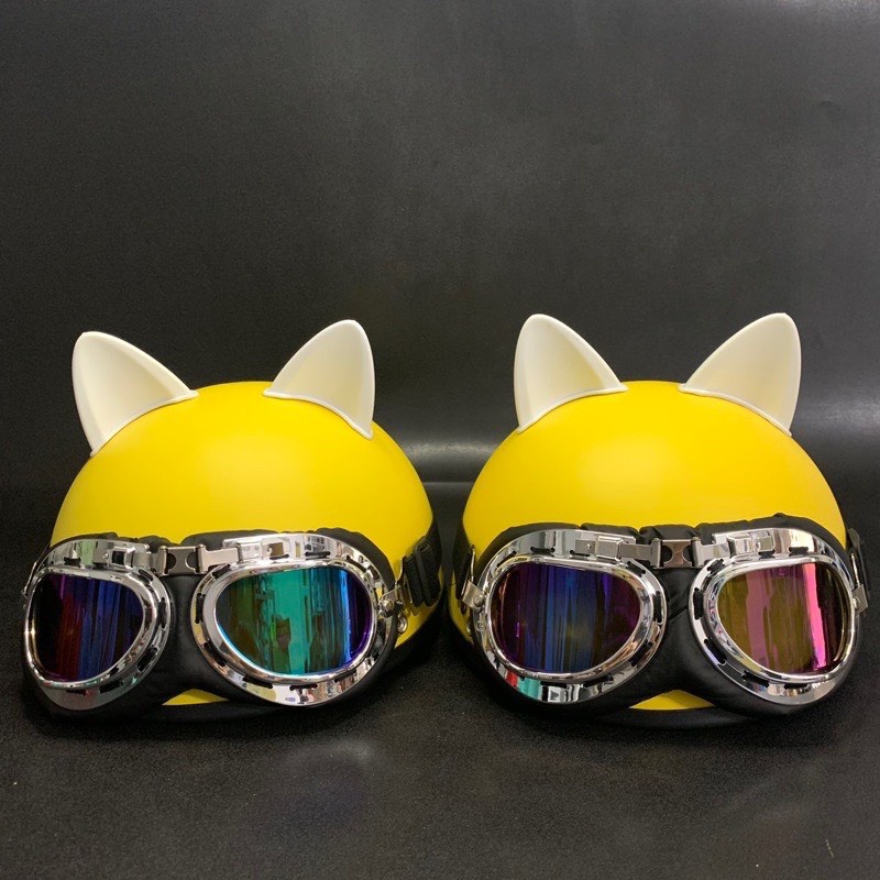 NÓN BẢO HIỂM PHI CÔNG TAI MÈO +TẶNG LƯỠI TRAI