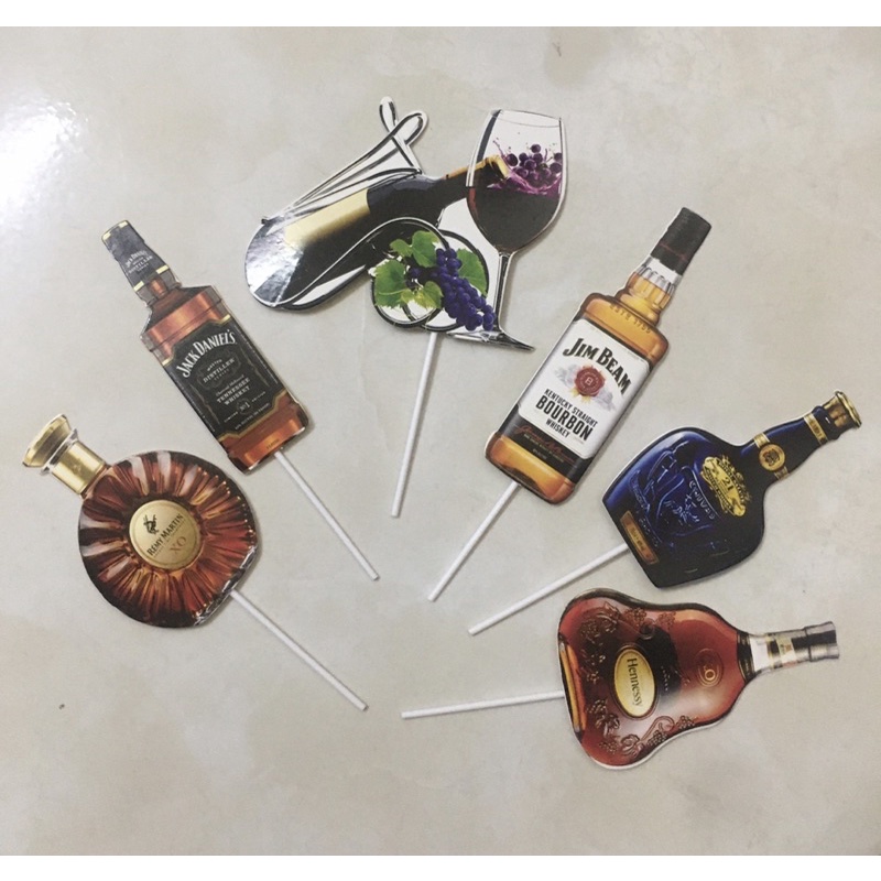 set cắm giấy trang trí bánh kem
