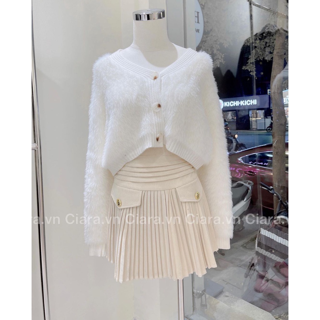 Áo cardigan lông