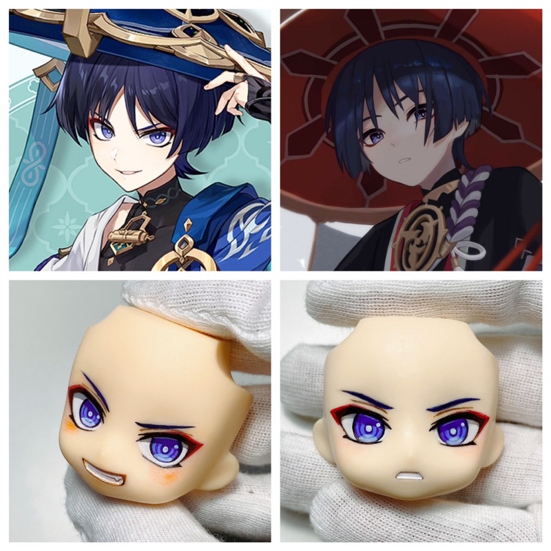 Mặt Scaramouche nét thiếu niên