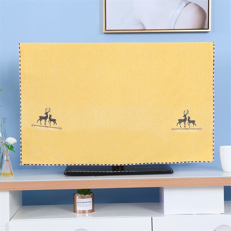 Vỏ Bọc TV LCD 65 / 70 / 75 / Inch Bằng Vải Chenille Chống Bụi Trang Trí Nhà Cửa