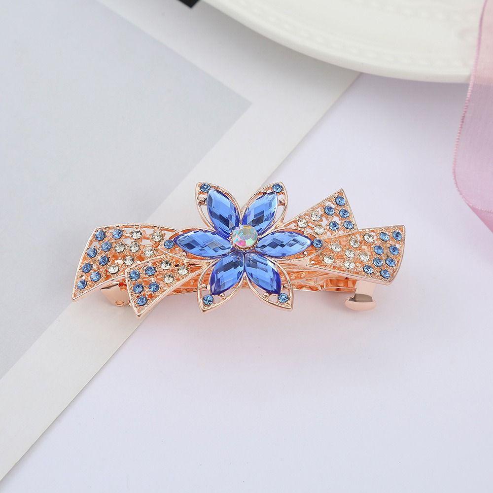 Kẹp Tóc Đuôi Ngựa Cỡ Lớn Họa Tiết Bướm Lấp Lánh Tinh Tế Giá Đỡ