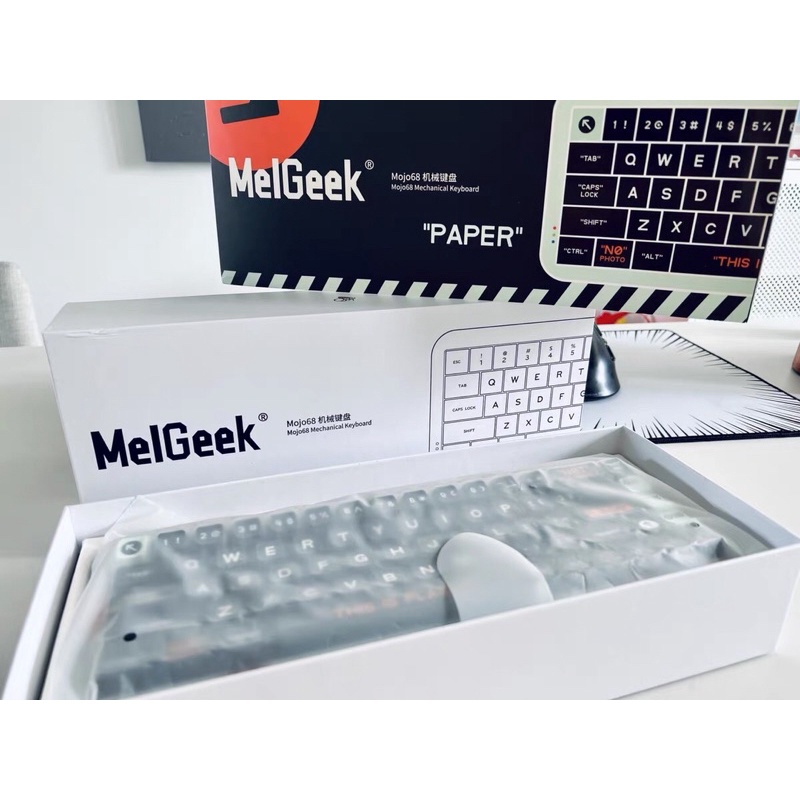 Bàn phím cơ không dây bluetooth, 2.4G Mojo 68 MelGeek Darknight chính hãng LED RGB có thể hotswap thay switch