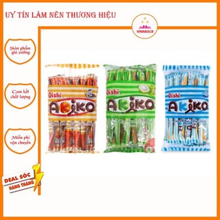 Bánh que/snack que Akiko Oishi có nhân các vị loại gói 160g 20 que