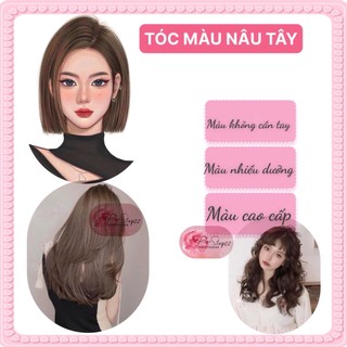 Combo Thuốc Nhuộm Tóc Nâu Tây Không Tẩy Tóc