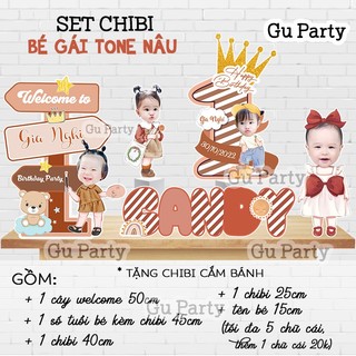 Set Chibi Thôi Nôi Sinh Nhật Cho Bé Dễ Thương
