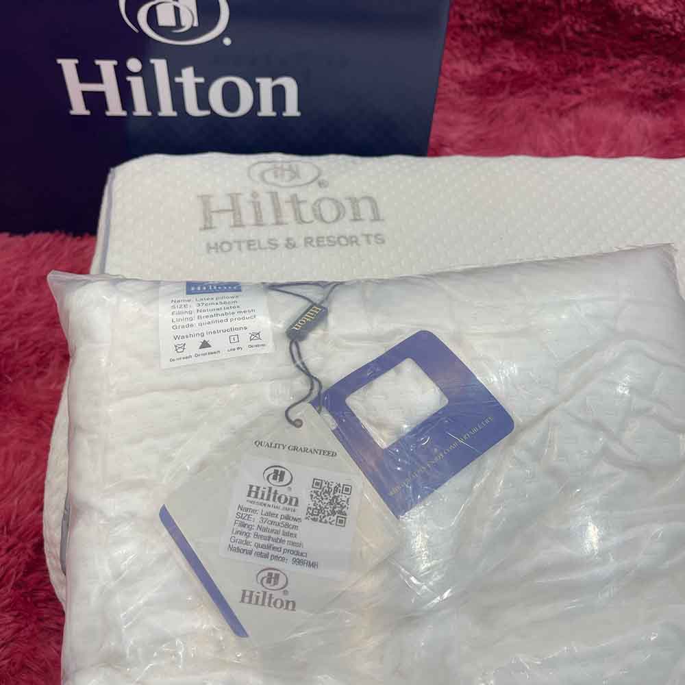 Gối cao su non người lớn hilton chính hãng TOPAZ nhập khẩu cao cấp có thiết kế lượn sóng có lỗ thoáng khí và gai massage
