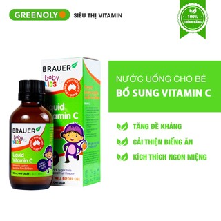 Brauer Nước Uống Bổ Sung Vitamin C Cho Bé Liquid Vitamin C 100ml - HSD 31/11/2023