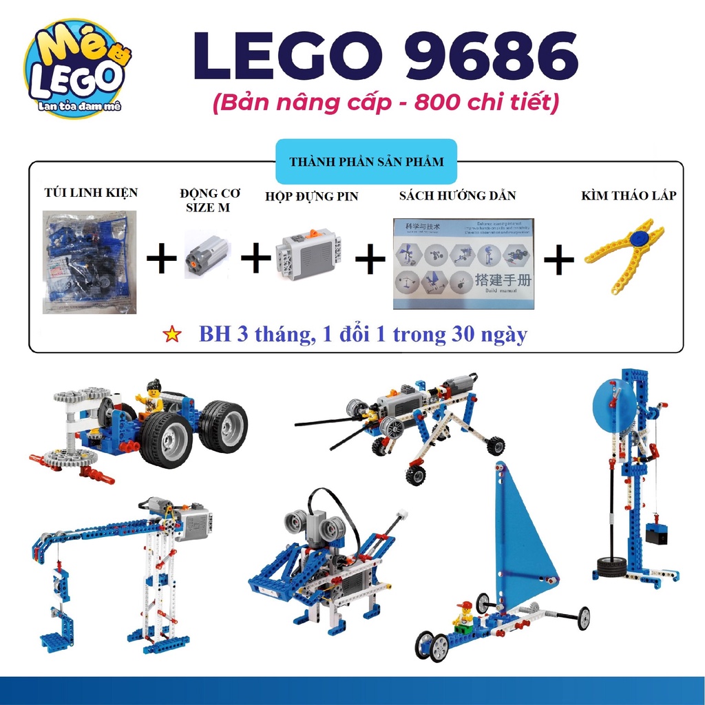 Đồ chơi xếp hình lego 9686 - 800 lk (Bộ nâng cấp)