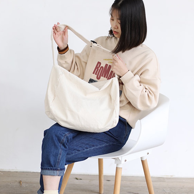 Túi Đeo Vai Bằng Vải canvas Phong Cách Mori Hàn Quốc Đơn Giản Dành Cho Nữ