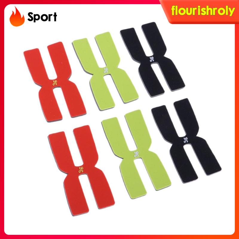 Set 6 Miếng Dán Cân Bằng Bằng Silicon Màu Đen Hình Chữ H Cho Vợt Tennis
