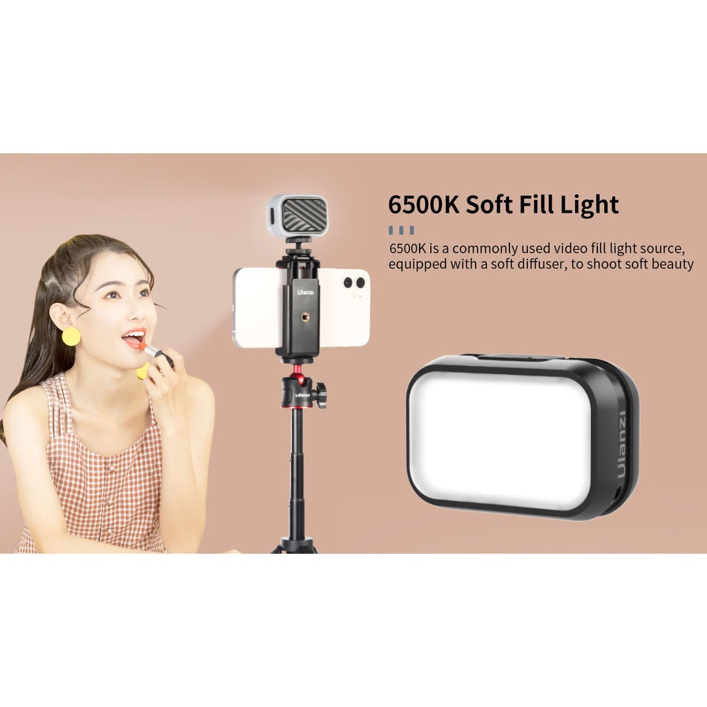 ULANZI VL28  - Đèn LED Siêu Mini, Đi Kèm Tấm Tản Sáng - Hàng Chính Hãng