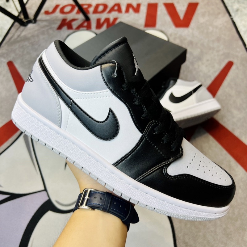 Giày thể thao sneaker cổ thấp AJ1 Air Jordan 1 Low Grey Toe Hàng SC